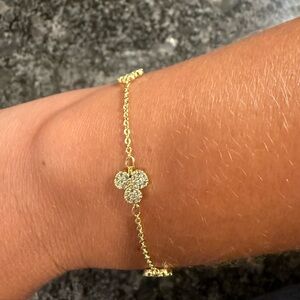 Elegant 3 Gold Clover Charm Bracelet